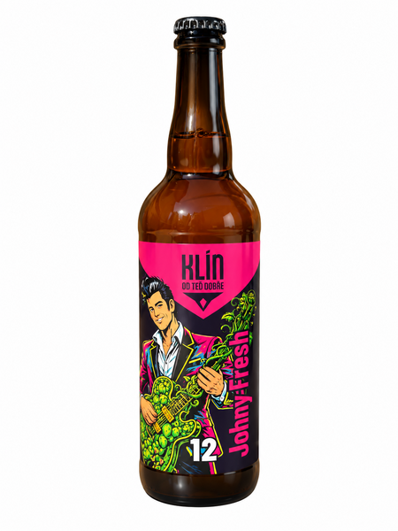 12 Johny Fresh , Fresh hop Lager, světlý ležák, sklo 750 ml
