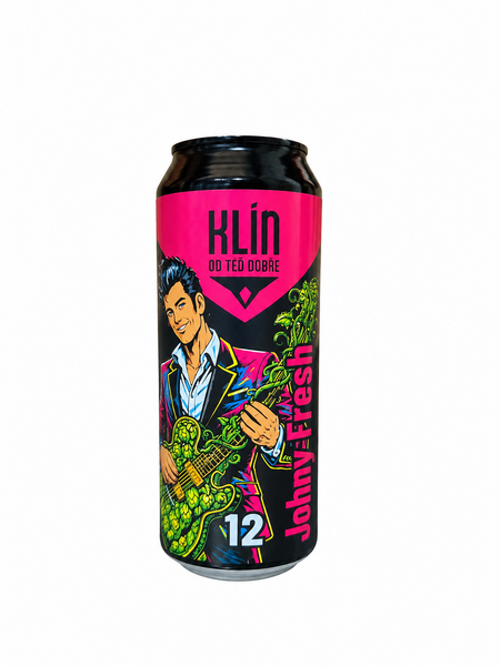 12 Johny Fresh , Fresh hop Lager, světlý ležák, plech 500 ml