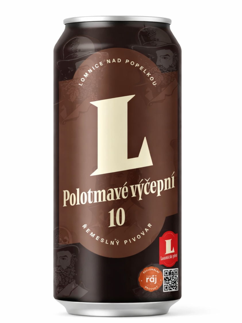 Polotmavá 10%, 0,5L Plech