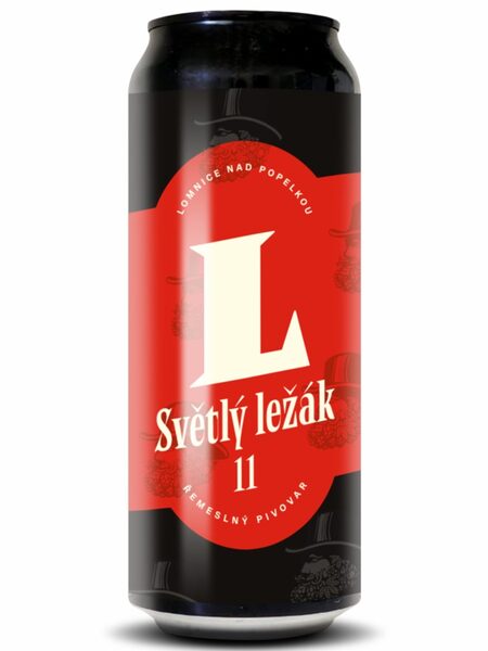 Světlý ležák 11%, 0,5L Plech