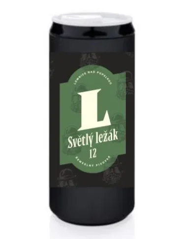 Světlý ležák 12%, 0,5L Plech