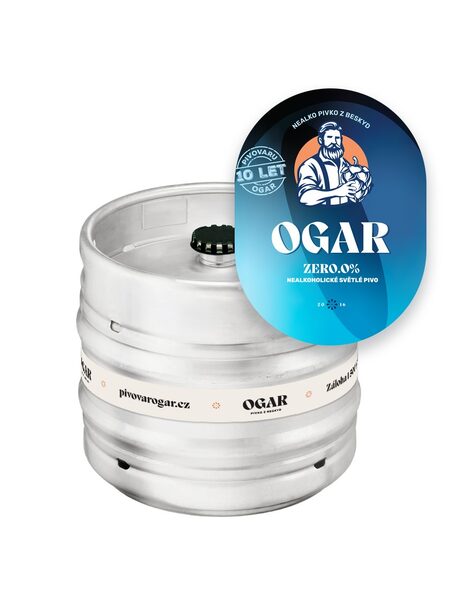 OGAR ZERO neochucené nealko pivo, KEG30