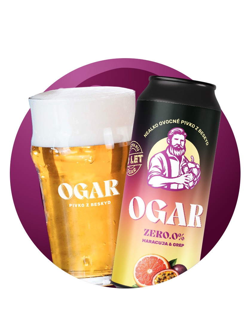 OGAR ZERO maracuja a grep nealko pivo